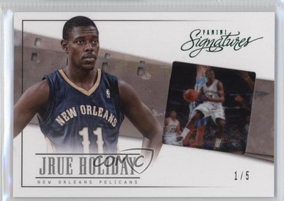 2013-14 Panini Signatures Film Green 1/5 Jrue Holiday #56 3g8