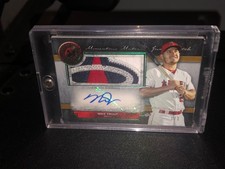 Mike Trout 2020 Topps Museum Collection Momentous Material Jumbo Patch Auto 1/1