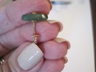 14K YELLOW GOLD NEPHRITE JADE EARRINGS — photo 6