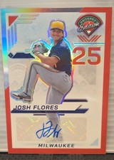 2025 Panini Prospect Edition - Josh Flores #81 Red Prizm Signatures #181/199 AU