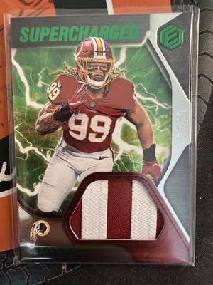 2020 Panini Elements Chase Young Supercharged Neon /10 #SC-15 Rookie Patch
