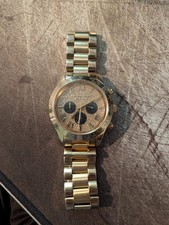 Michael Kors Gold-Tone Chronograph Quartz Bracelet Analog Watch