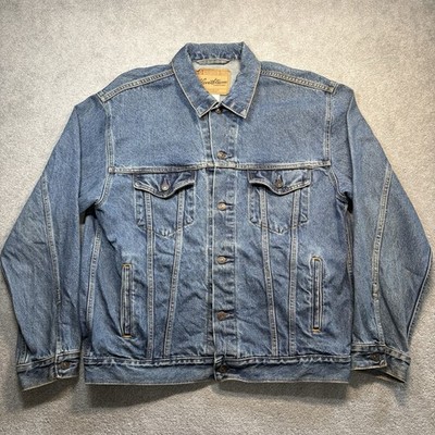 Levi Strauss Signature Jean Trucker Jacket Men s Size Large Medium Wash Cotton