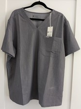 FIGS Gray Three Pocket Scrub Top Technical Collection Size XL