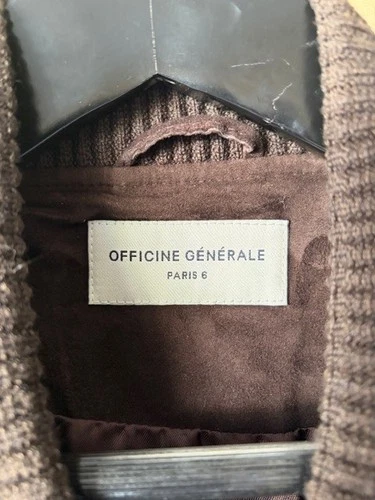 Officine Generale Ultra-Soft Italian Suede Chocolate Jacket -Size L -New image 2