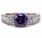 2CT  Amethyst 925 Solid Sterling Silver Ring Jewelry Sz 8 F8-1 — photo 1