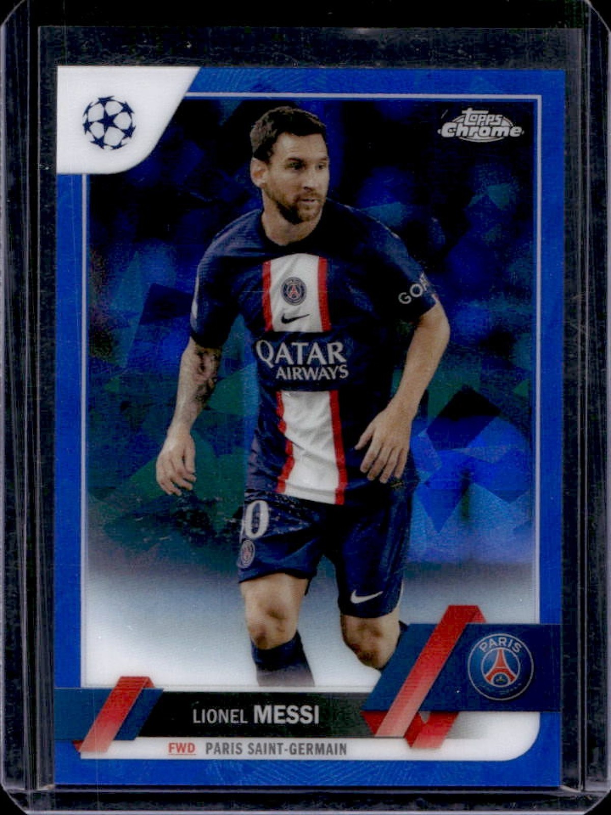 2022-23 Topps Chrome Sapphire UEFA Lionel Messi #1 PSG