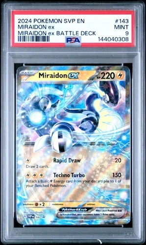 2024 POKEMON SVP EN-SV BLACK STAR PROMO #143 MIRAIDON EX PSA 9