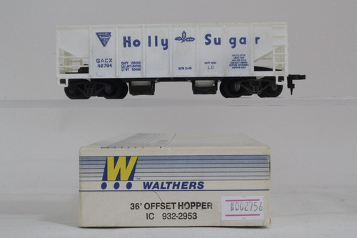 Tolva de dos bahías detallada Walthers escala HO Holly Sugar GACX #42764 | Condition: Used