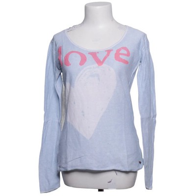Frogbox, Langarmshirt, Größe: 38, Blau/Pink/Weiß, Baumwolle, Print, Damen #Ts7