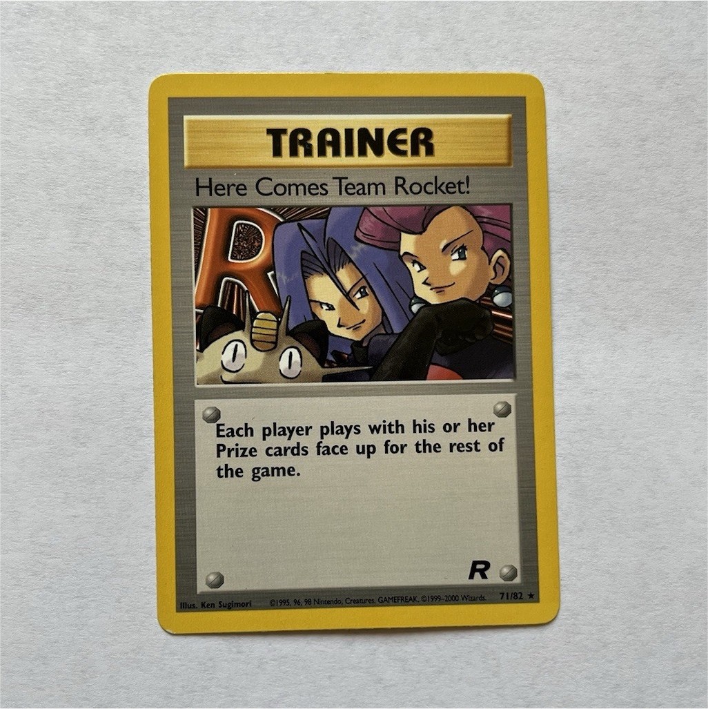 Pokémon Here Comes Team Rocket! 71/82 Team Rocket Trainer Card 2000