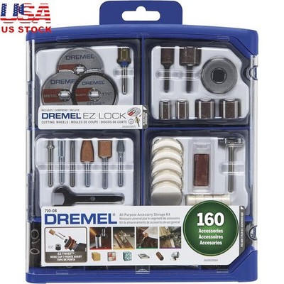 160 Piece Rotary Tool Accessory Kit EZ Lock Cutting Polishing Sanding Grinding
