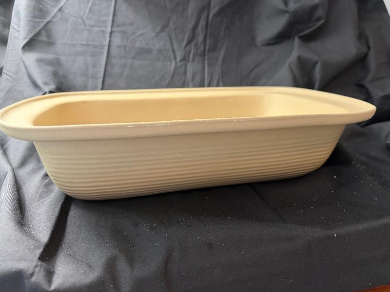 Pampered Chef Stoneware Family Heritage Large Deep Casserole Roaster 17x11x 4