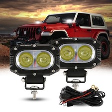AUXBEAM 4" Inch LED Work Light Bar Driving Fog Pods Offroad ATV Truck Pickup 4WD