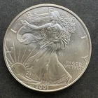 2001 USA American Eagle Bullion $1 Liberty Dollar 1oz Troy 999 Fine Silver Coin