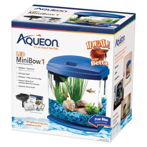 Aqueon LED MiniBow Small Aquarium Fish Tank Kit with SmartClean Technology