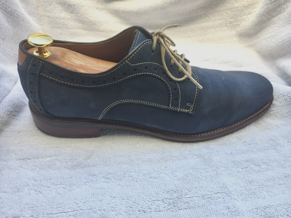 Johnston & Murphy Blue Oxford Shoes Sz. 11 M SHEEPSKIN J&M  display picture 1