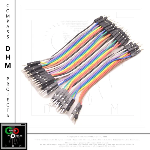 40 cavetti Dupont maschio maschio 10 cm cavi flessibili jumper Arduino