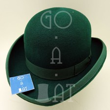 CLASSIC Wool Felt Kids Child Dura Lined Bowler Derby Top Hat 52cm Black Gray