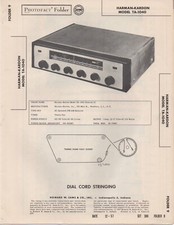 1957 HARMAN KARDON TA-1040 AM FM RADIO SERVICE MANUAL photofact 21 TUBE RECEIVER