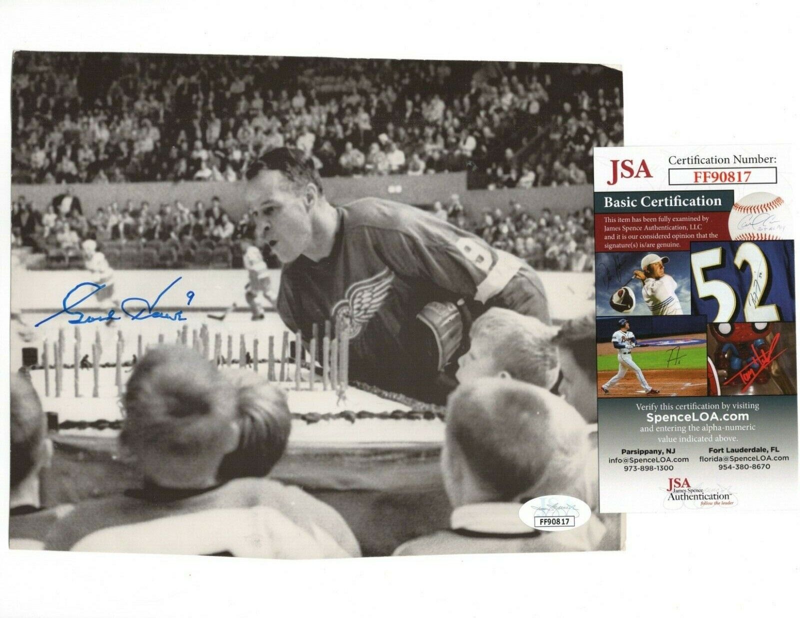 Gordie Howe Autographed Signed 40Th Birthday Cake Original Sports News Photo 1968 JSA