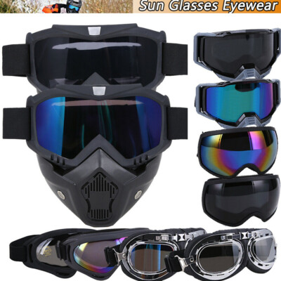 DOT Motorcycle Adult Goggles Full Face Modular Motocross Off Road MX ATV