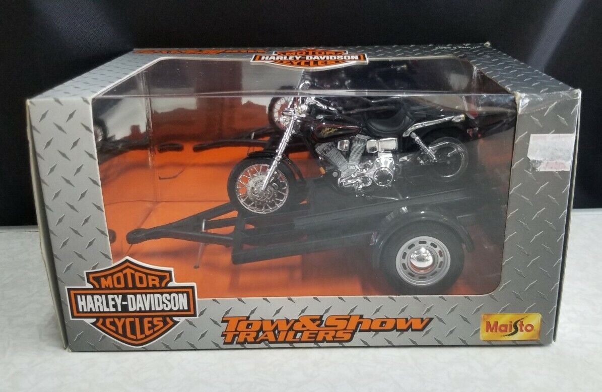 Maisto 1:18 Harley Davidson Inexpensive Tow Show Trailers Dyna Low NEW '00 Rider FXDL Deluxe