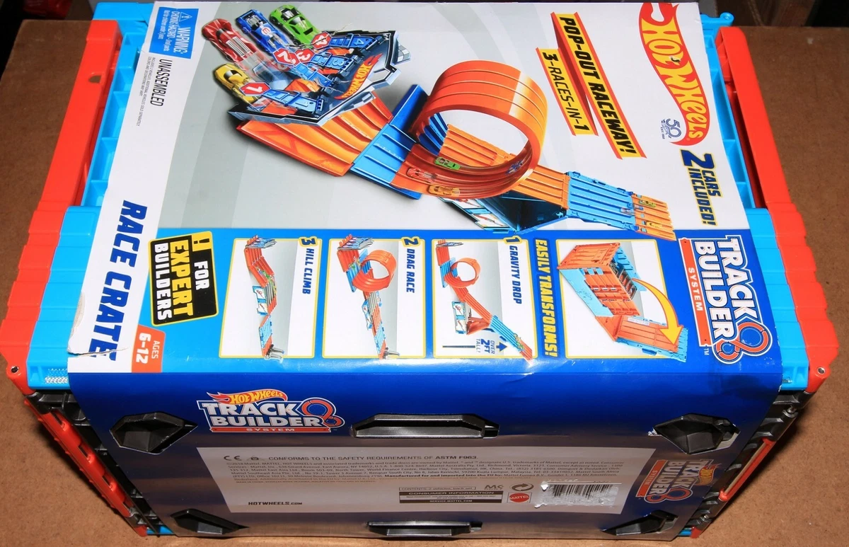 Hot Wheels Track Builder System Race Crate Playset