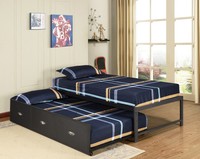 Black Metal Twin Size Day Bed Frame With Roll Out Trundle & Mattresses on sale Black Metal Twin Size Day Bed Frame With Roll Out Trundle & Mattresses on sale