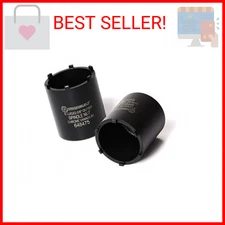 Powerbuilt Spindle Socket, 6 Outer Black, 6 Lug, Remove Spindle Nuts, 2-5 Inch O