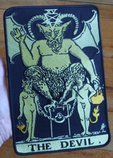 Tarot Card Large Back Patch  THE DEVIL  Embroidered Vest Jacket PATCH