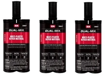 SEM 39847 Dual-Mix Multi-Plastic Repair Material Bumper Restoration (3 Pack)