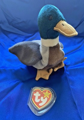 *RARE* 1997 Retired Jake the Mallard Beanie Baby with Tag Errors