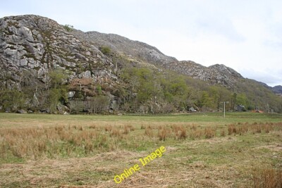 Photo 6x4 Glen Mama Polnish A small amount of flat farmland among a multi c2014