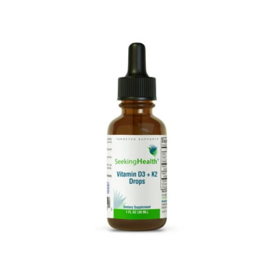 Seeking Health Vitamin D3 + K2 Drops  1 fl oz (30 ml) Exp 1/30/2026