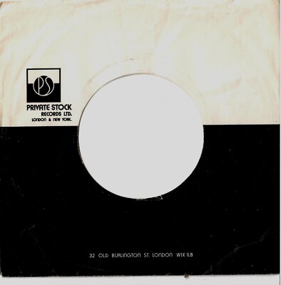 Original PRIVATE STOCK Company Record Sleeve  Only 45 rpm Used Vintage Blondie