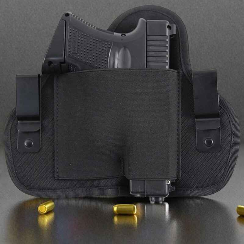 Tactical Dual Clip Soft Pancake Pistol Holster Concealed Carry IWB Gun Holster