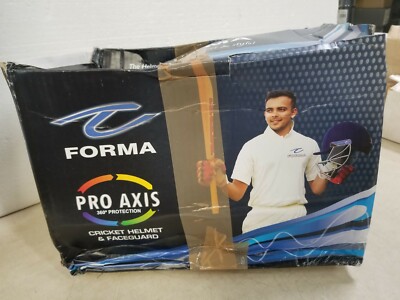 FORMA PRO AXIS STEEL GRILL CRICKET HELMET, MEDIUM, BLUE