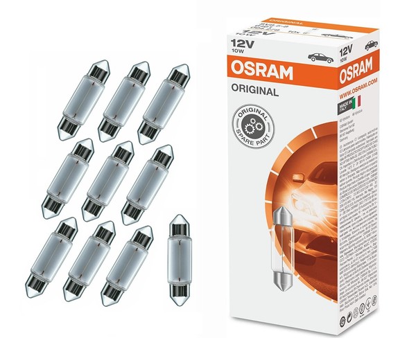 10X Osram C10W 36Mm Soffitte 12V Lampe 10W Kennzeichenbeleuchtung Innenraum-image