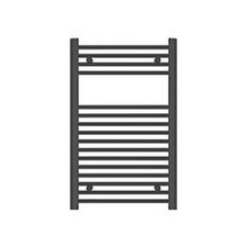 FLOMASTA 800MM X 500MM 1239BTU BLACK FLAT TOWEL RADIATOR