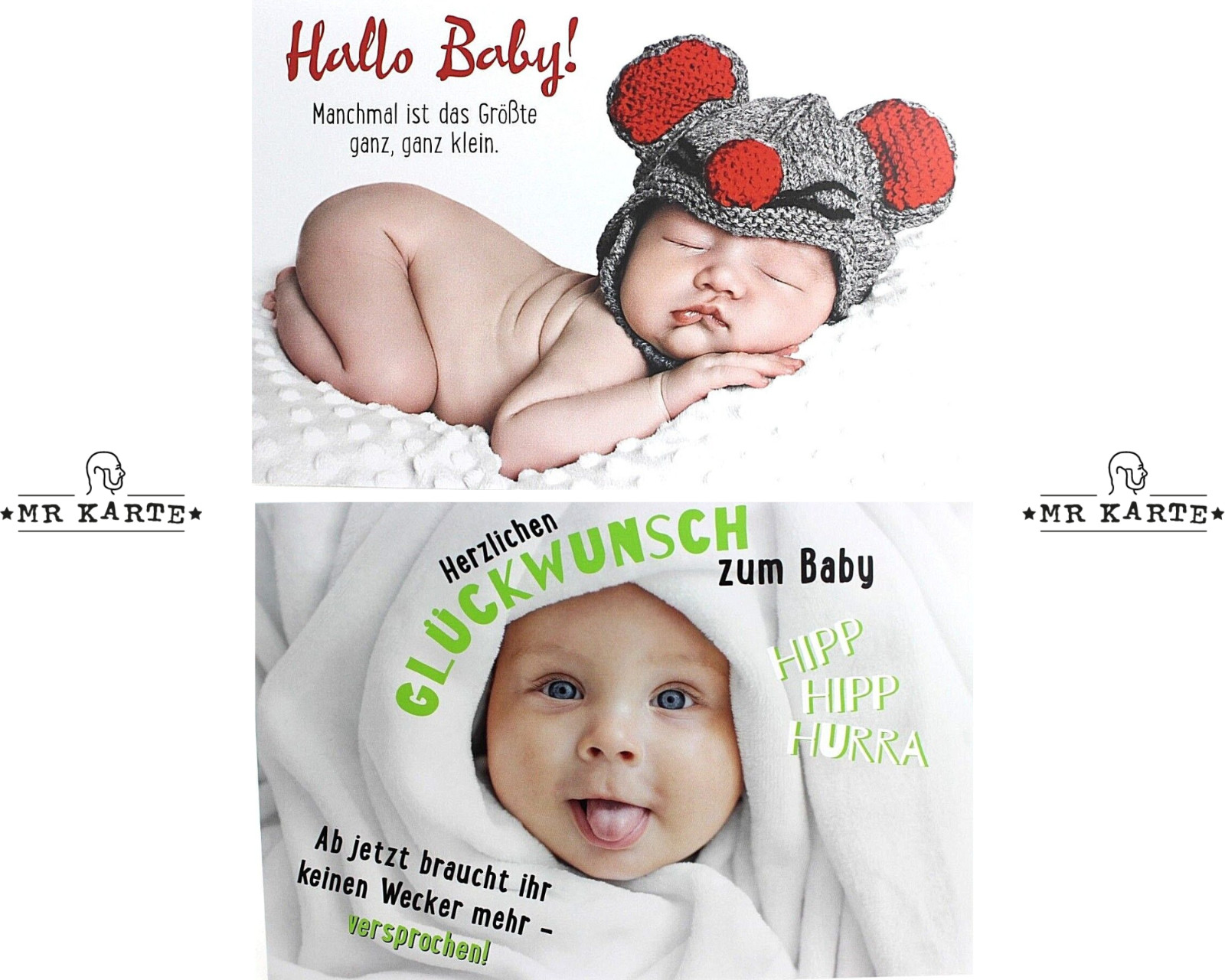 lustige Karte zur Geburt des Baby Glückwunschkarte Junge Mädchen Babykarte