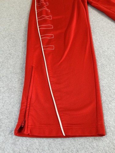 Vintage Team Nike Pants Mens Size Large Red White Logo Baggy Ankle Zip Y2K - Picture 2 of 18