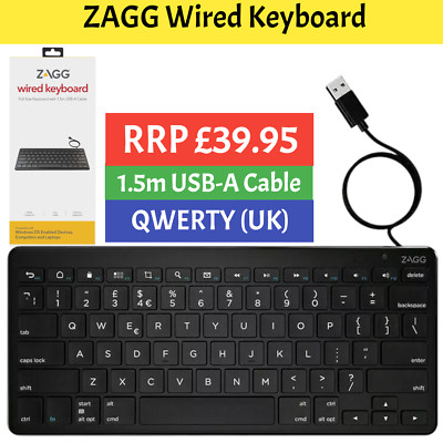 USB kabelgebundene Universal Tastatur volle Größe QWERTY UK £ für Laptop PC Computer Desktop