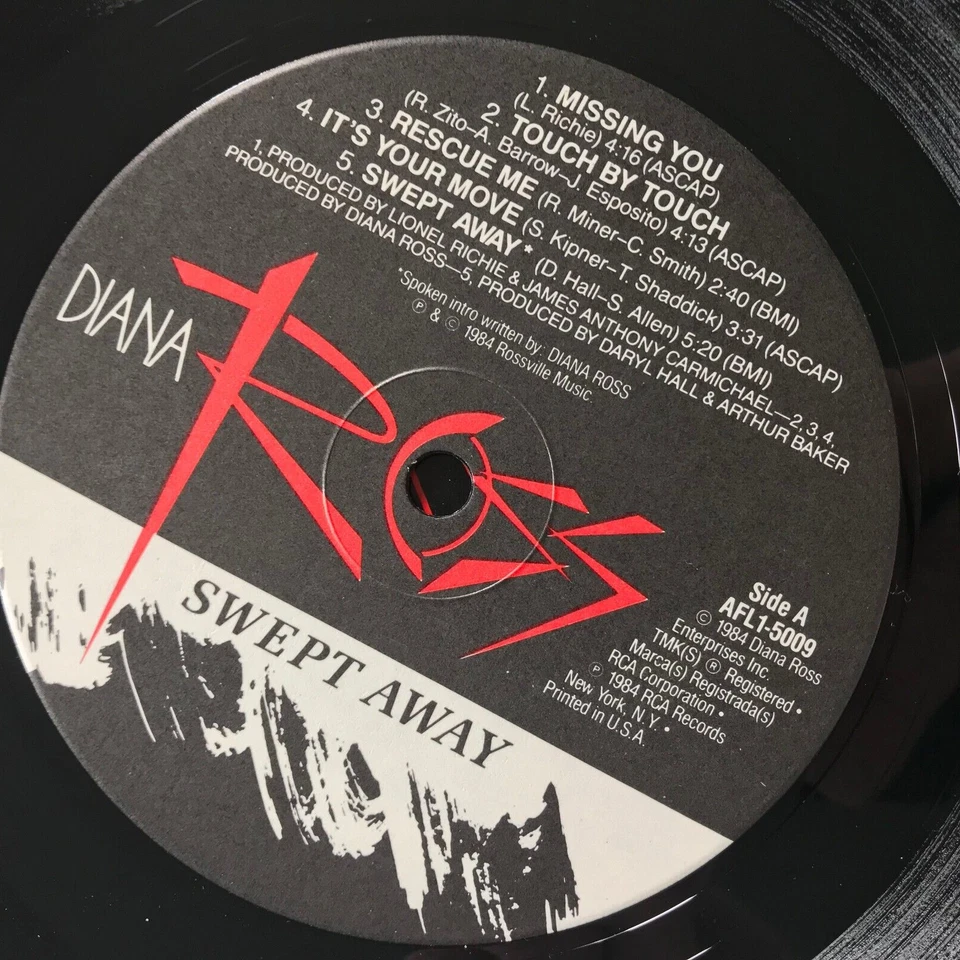 Diana Ross -  Swept Away - Vinyl LP Album  1984 US NM - Image 4 of 4