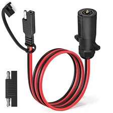 7 Way Trailer Plug to 2 Pin SAE Power Supply7 Pin Round RV Trailer Plug to 10...