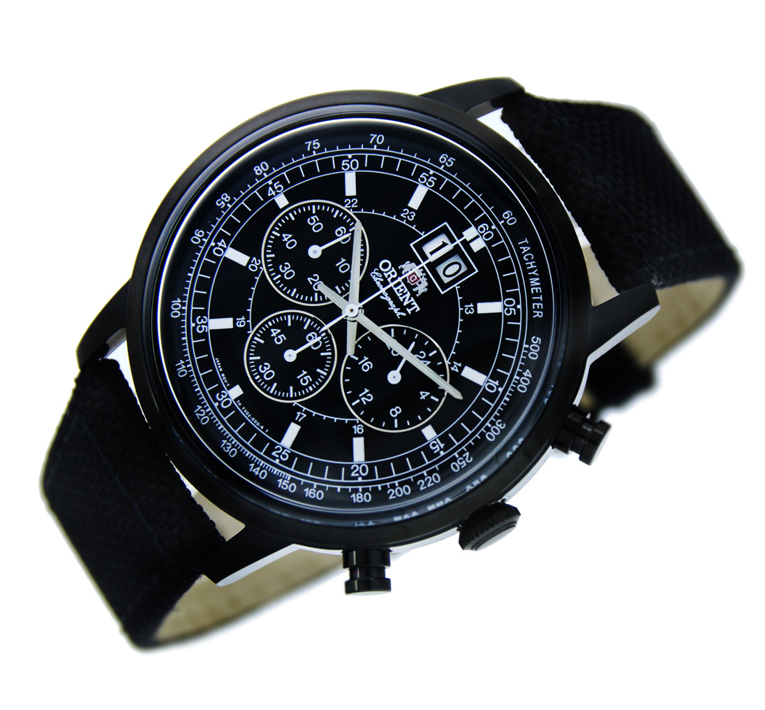 Orient Black Dial Chronograph Men's Watch Date Display ...