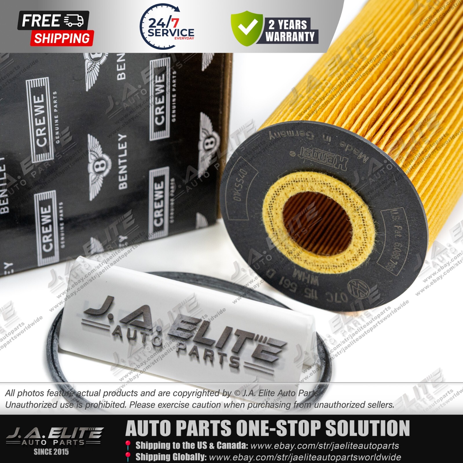 Genuine Oil Filter & Gasket for Bentley GT GTC Flying Spur 6.0L 07C115562E