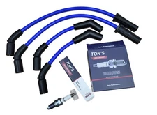 Blue 10mm wires & Iridium Spark plugs for 2018+ Harley Davidson Softail FXFL FX