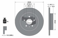 2 PCS Bendix Braking BDS1507 Brake Disc