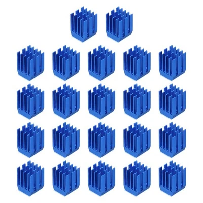 22Stk 9x9x12mm Kühlkörper Aluminium Kühler Kühlkörper Kühlung Blau - Bild 1 von 4